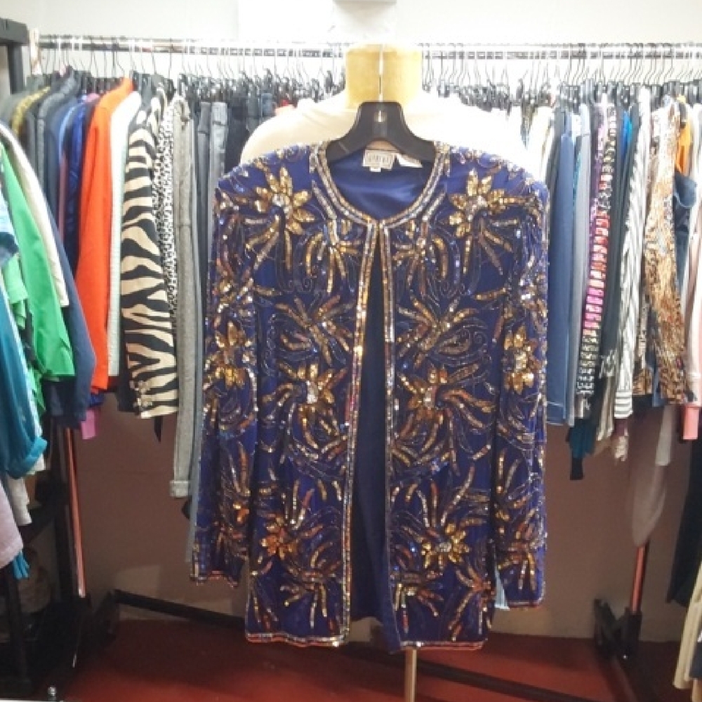 Embellished Blue and Gold Jacket